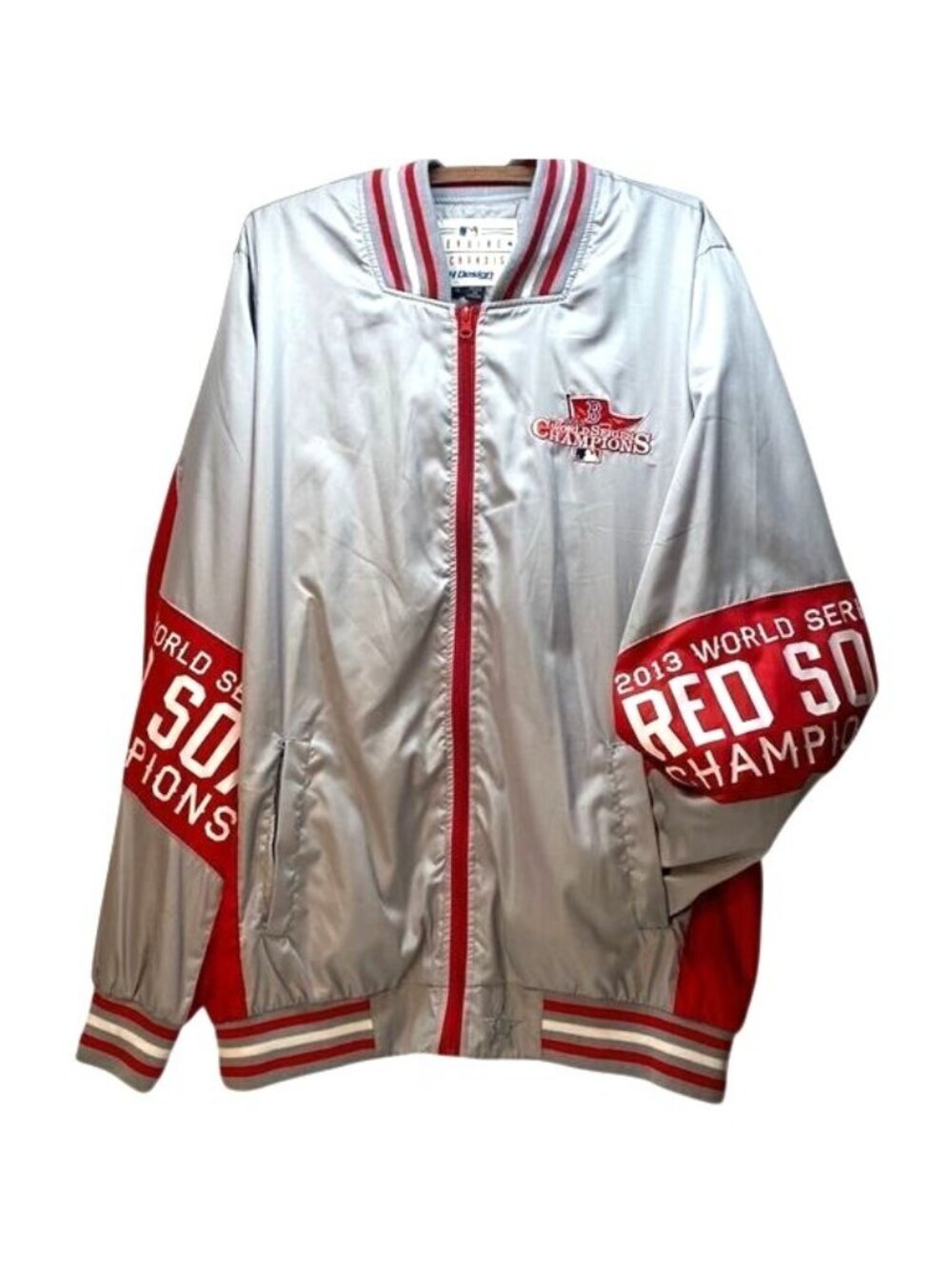 Boston Red Sox 2013 World Series Champions Jacket XL JH Design Red & Gray Polyes